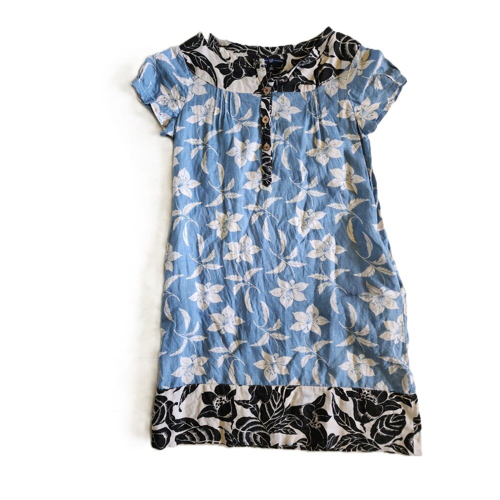 Gap Linen Dress Size 6 Cap Sleeve Summer Midi Lightweight Sundress